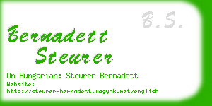 bernadett steurer business card